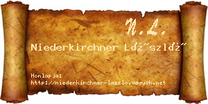 Niederkirchner László névjegykártya
