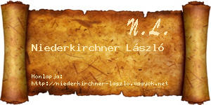 Niederkirchner László névjegykártya