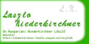 laszlo niederkirchner business card