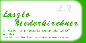 laszlo niederkirchner business card